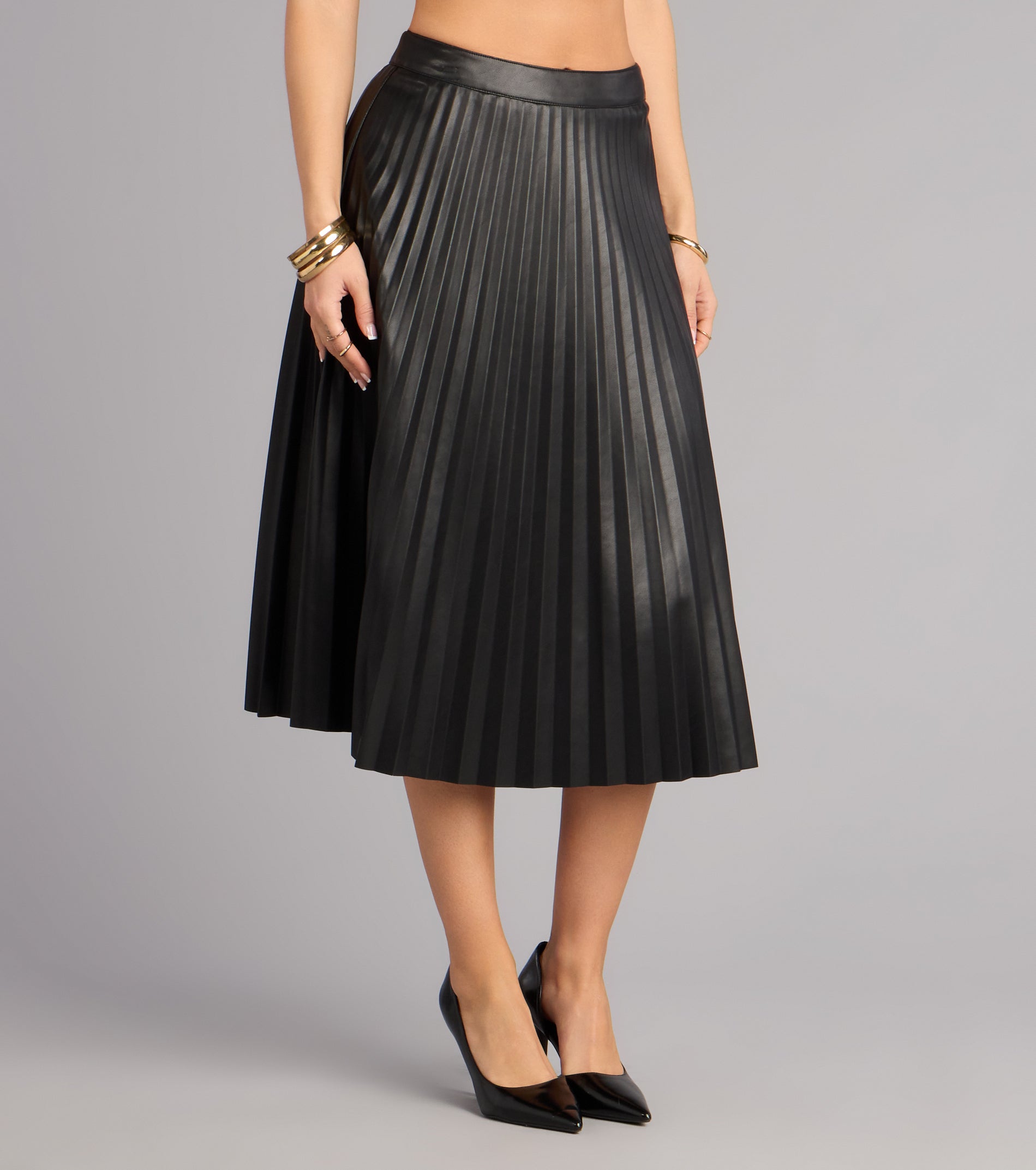 Quiet Drama Pleated Midi Skirt