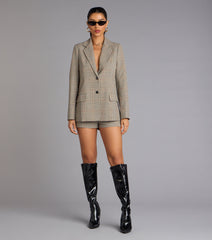 Tailored Mood Plaid Woven Shorts