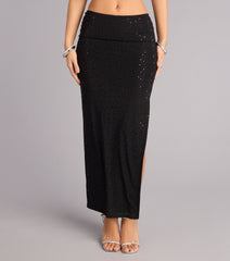 Undeniably You Rhinestone Mesh Maxi Skirt