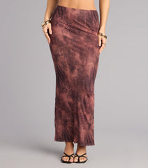 Cool Confidence Animal Print Mesh Maxi Skirt
