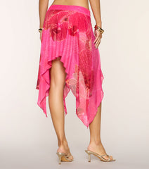 Catch Me On Vacay Tropical Floral Midi Skirt