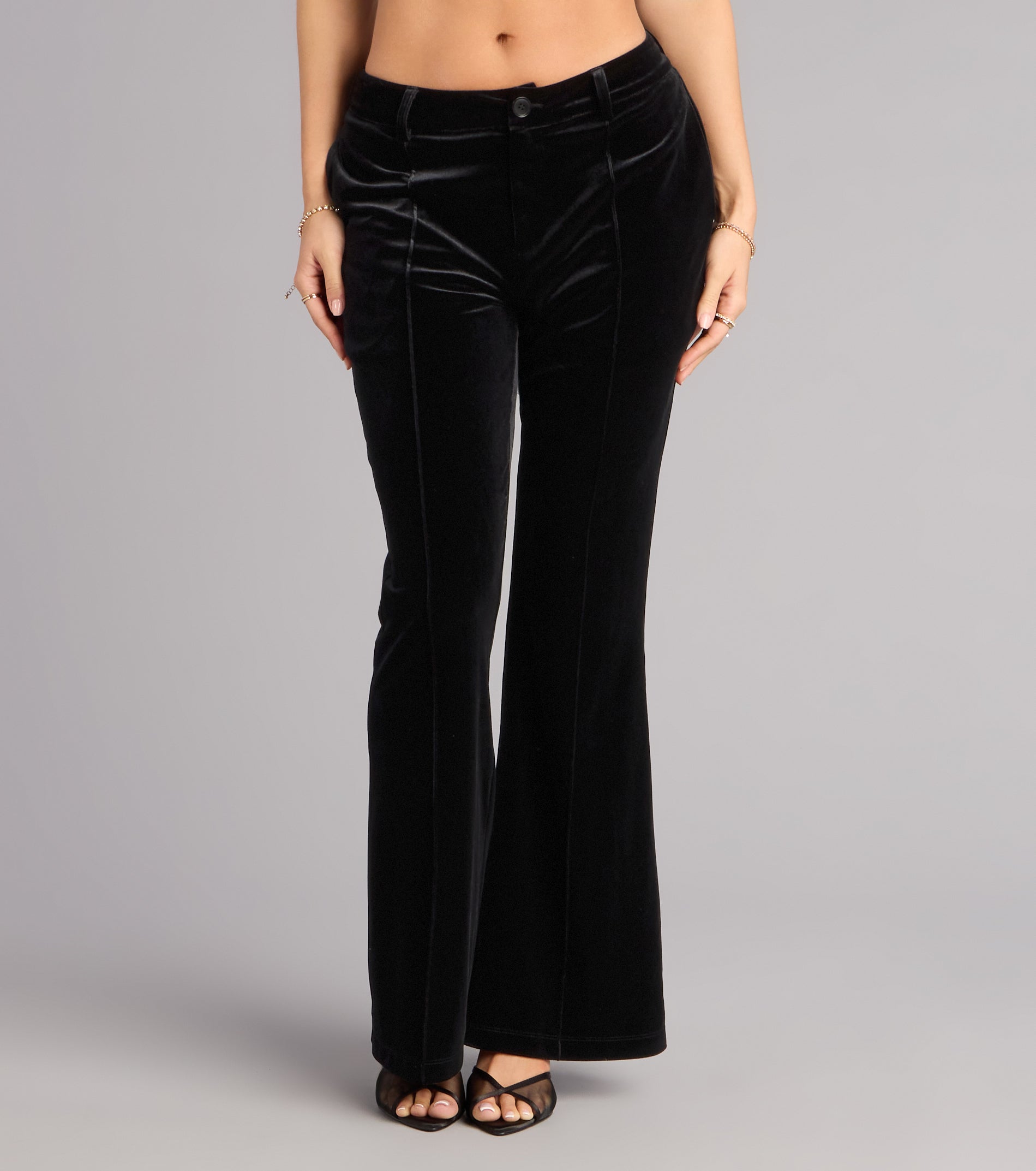 Velvet Vision Pintuck Flare Pants