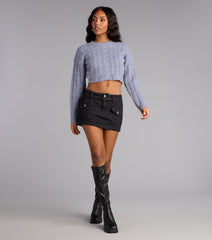 Effortlessly Iconic Denim Mini Skirt
