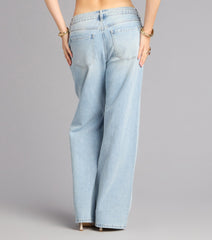 Coffee Run Cool Mid-Rise Tie Denim Jeans