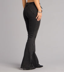 Dark Rose Drama Low-Rise Jeans