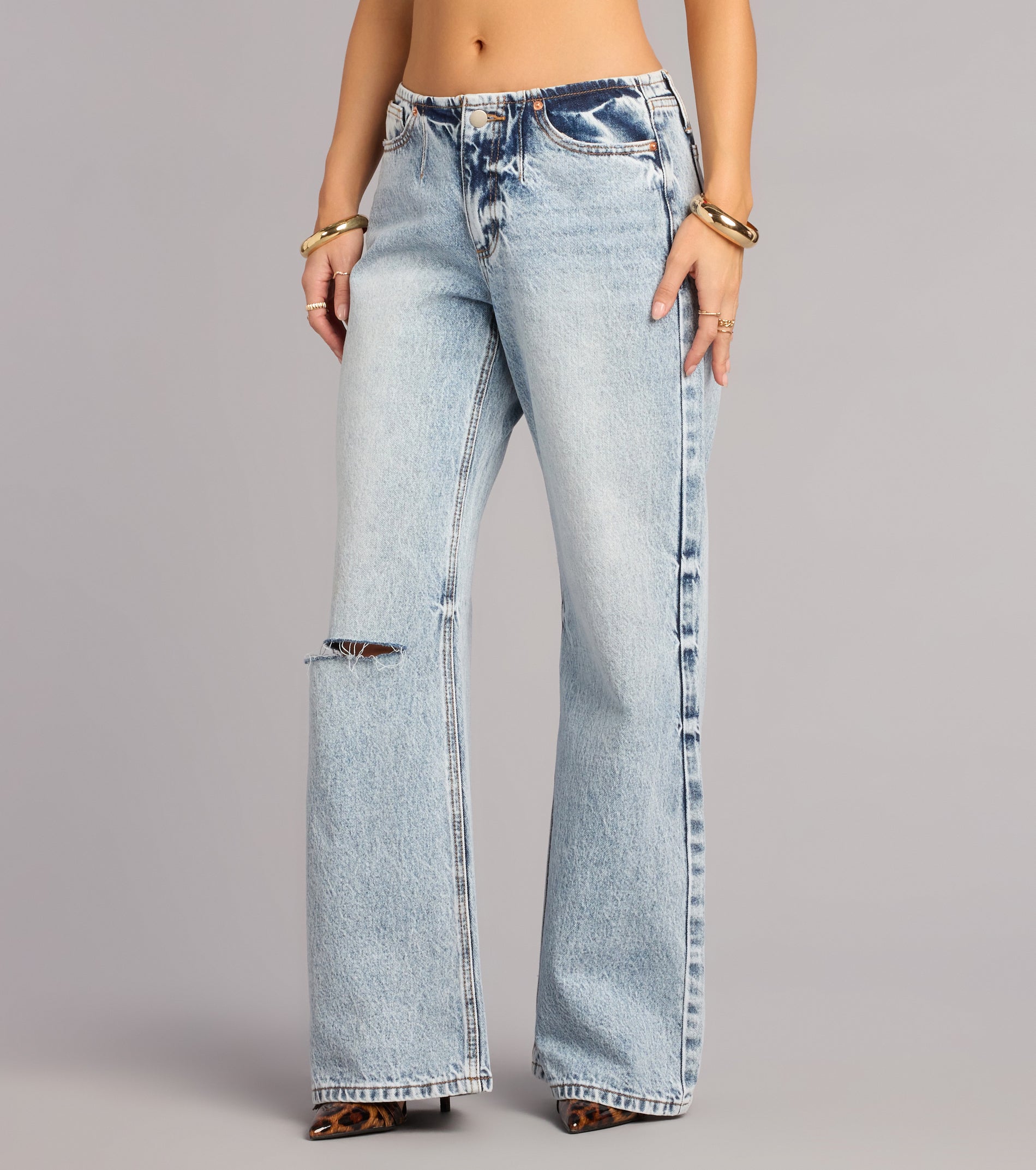 Worn In Energy Wide Leg Denim Jeans