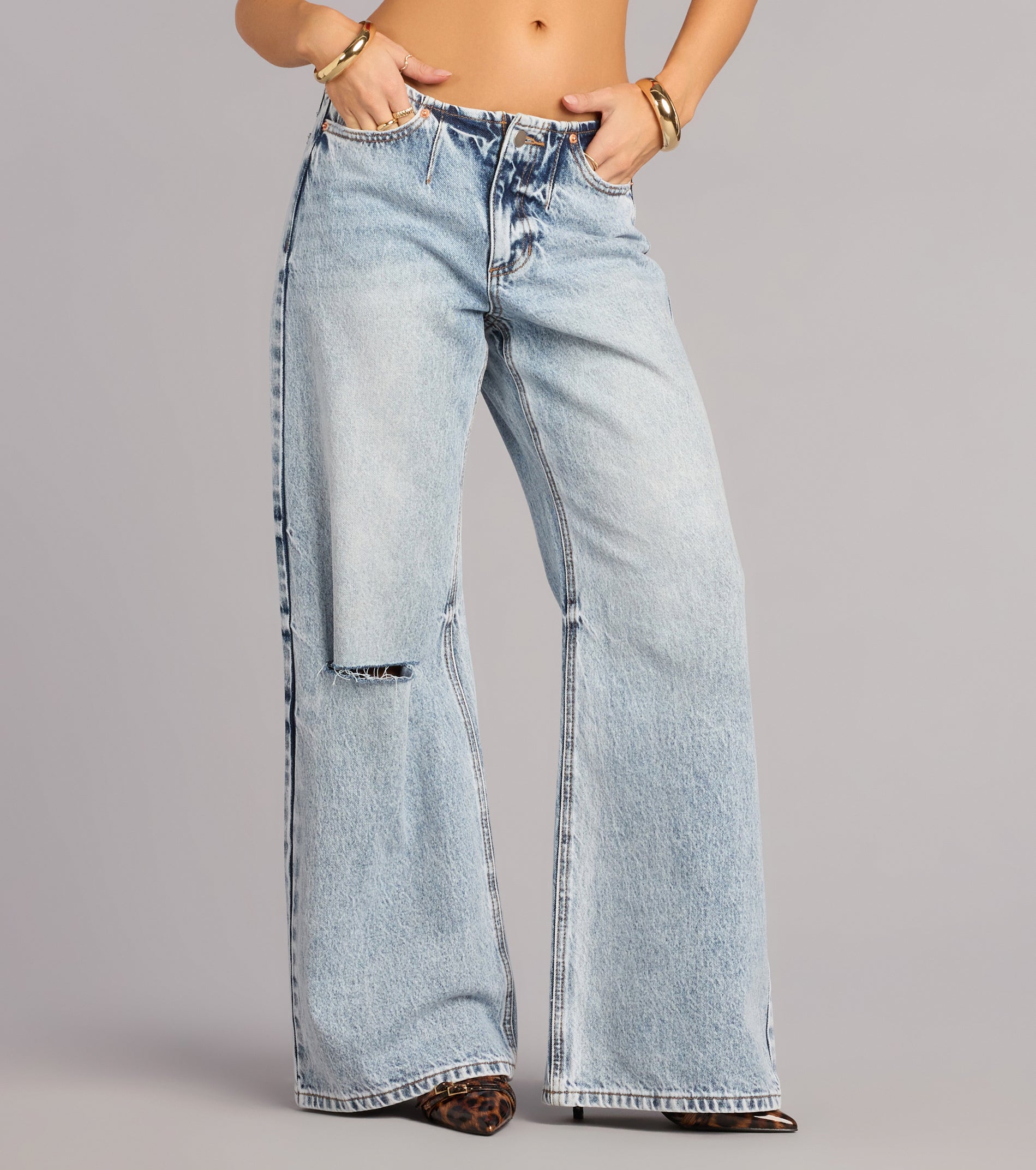 Worn In Energy Wide Leg Denim Jeans