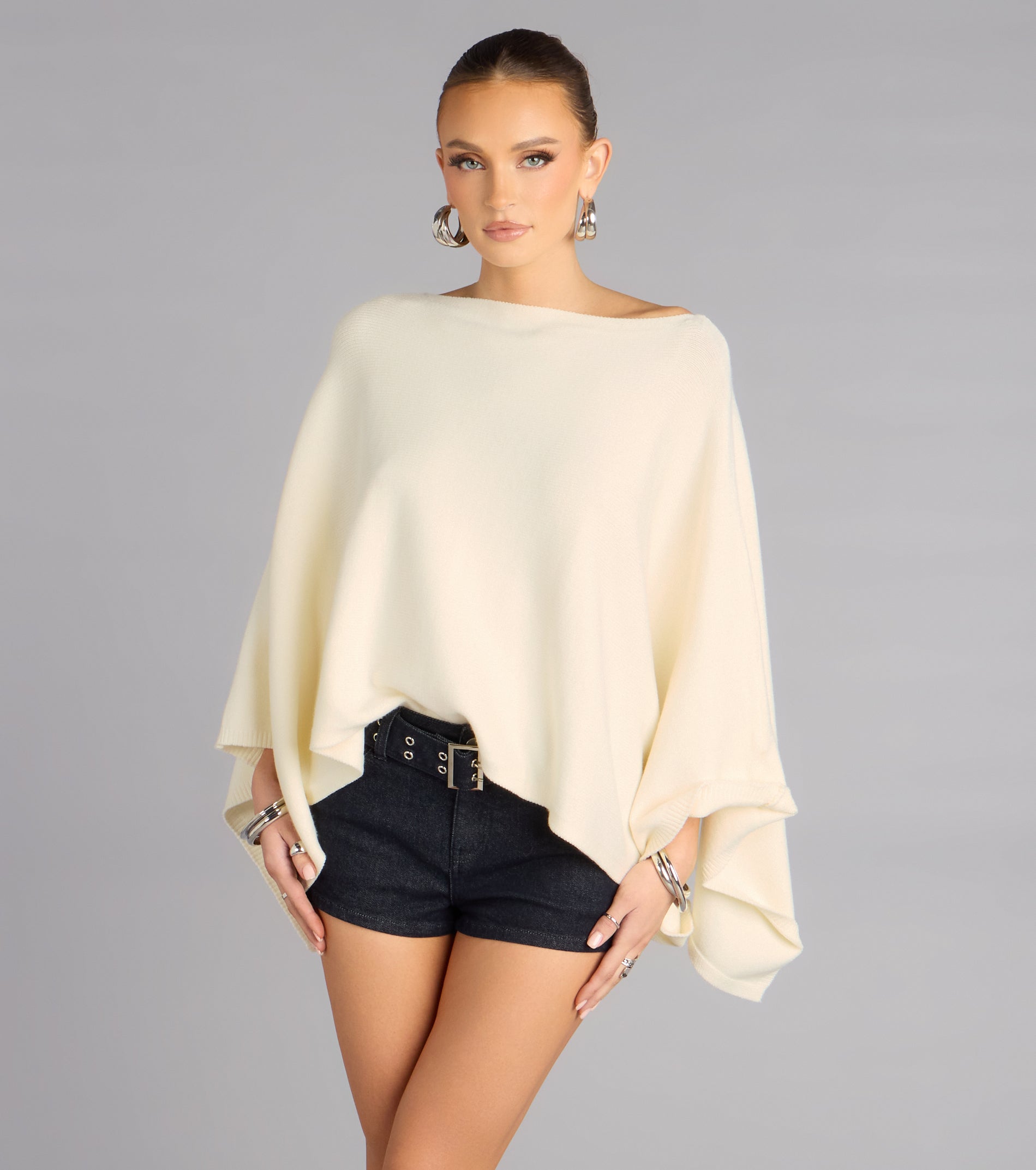 City Heat Dark Denim Belted Hot Shorts