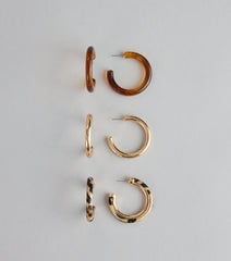 Wild Mix Hoop Earring Set