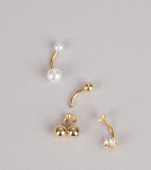Sweet Trio Belly Ring Set