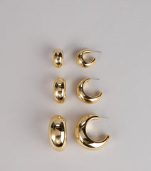 Everyday Shine Earrings Three-Pack Set
