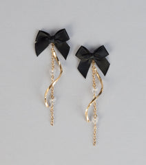 Pretty Bow Fringe Earrings