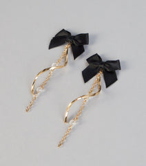 Pretty Bow Fringe Earrings