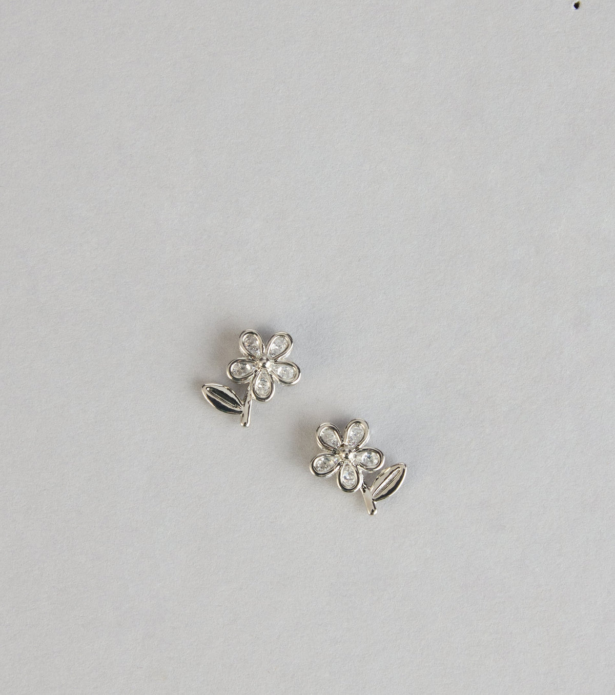Sweet Bloom Cubic Zirconia Flower Stud Earrings