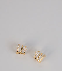 Spark Curve Rhinestone Earring Cuff
