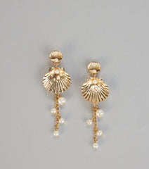 Ocean Glow Pearl Shell Earrings