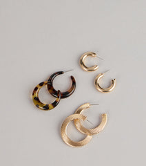 Mix It Up Three-Pack Hoop Earrings