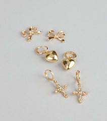 Sweet Sparkle Trio Earring Set