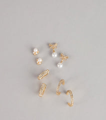 Glitz And Grace Four Pack Earrings Set