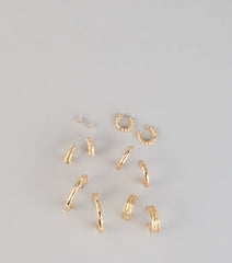 Daily Rotation Six-Piece Earring Set