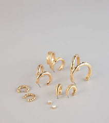 Daily Rotation Six-Piece Earring Set