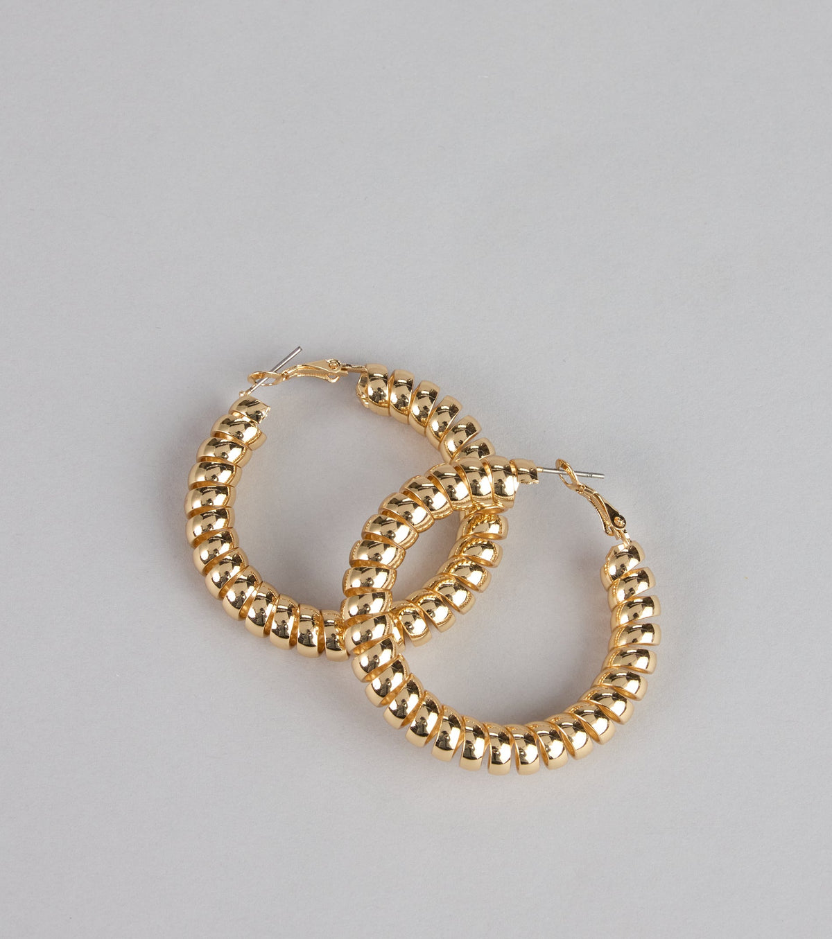 Spiral Luxe Statement Hoop Earrings