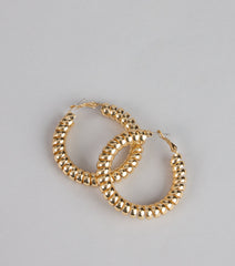 Spiral Luxe Statement Hoop Earrings