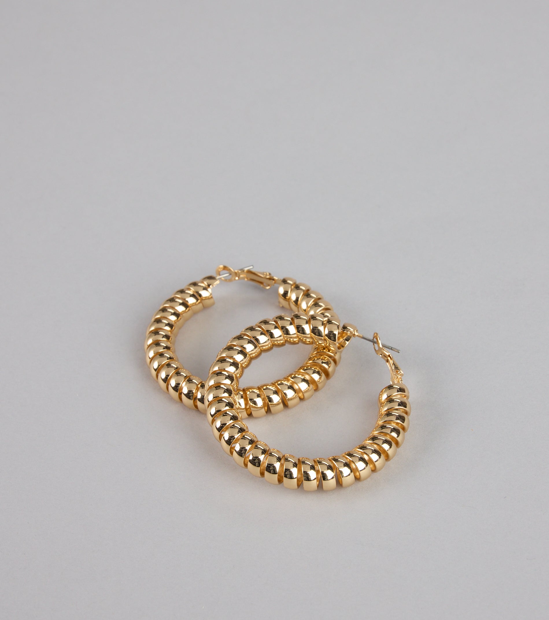 Spiral Luxe Statement Hoop Earrings