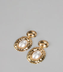 Vintage Glam Pearl Statement Earrings