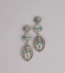 Desert After Dark Concho Statement Earrings