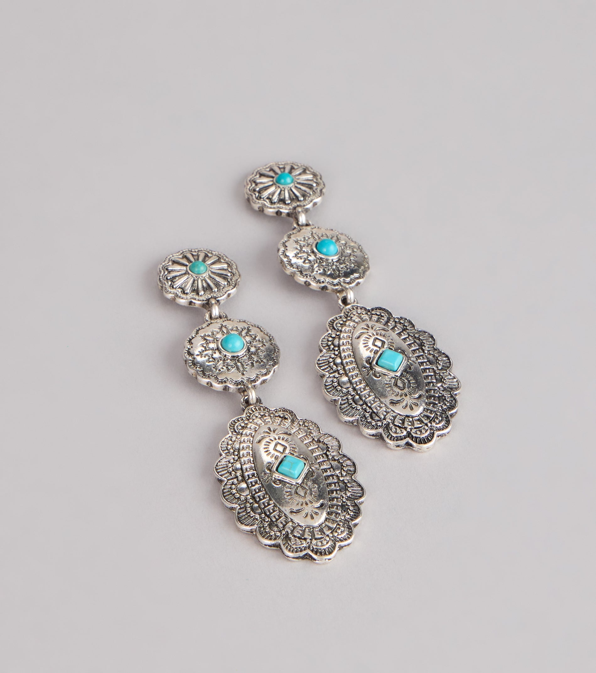 Desert After Dark Concho Statement Earrings