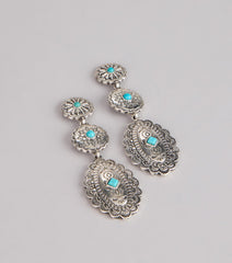 Desert After Dark Concho Statement Earrings