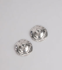 Liquid Glow Molten Wave Statement Earrings
