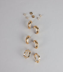 Shimmer Stack Mixed Earring Pack