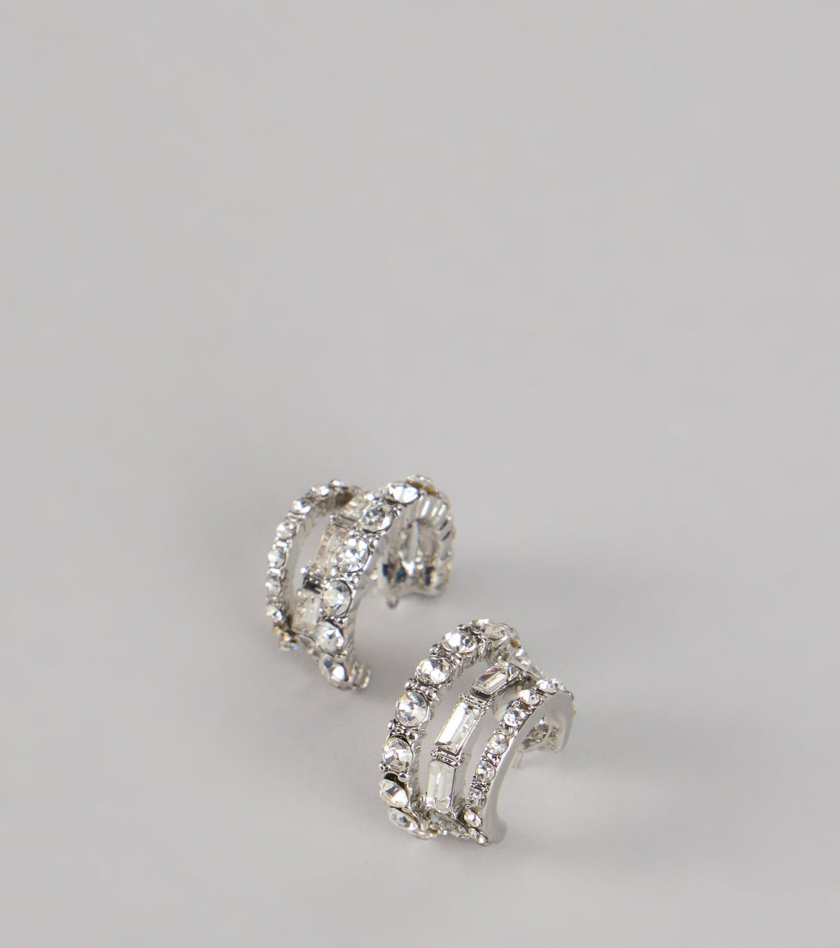 All Eyes Here Rhinestone Hoop Earrings