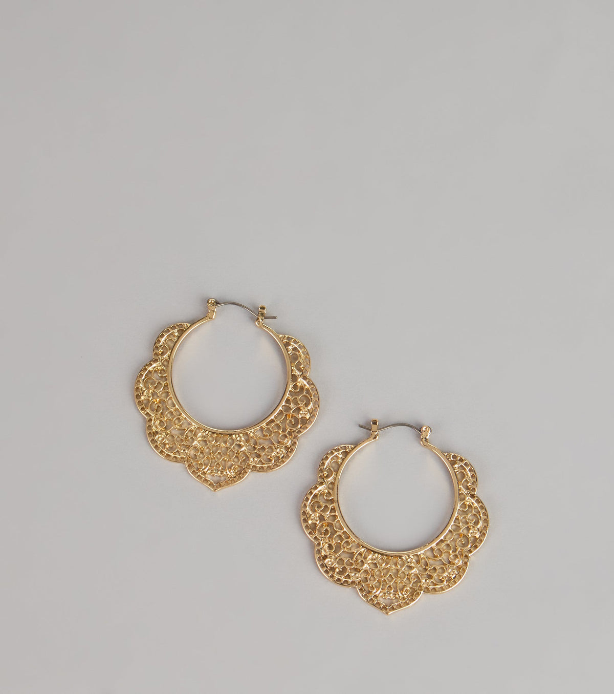 Easy Statement Filigree Hoop Earrings