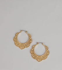 Easy Statement Filigree Hoop Earrings