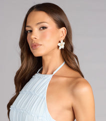 Chic Bloom Flower Statement Stud Earrings