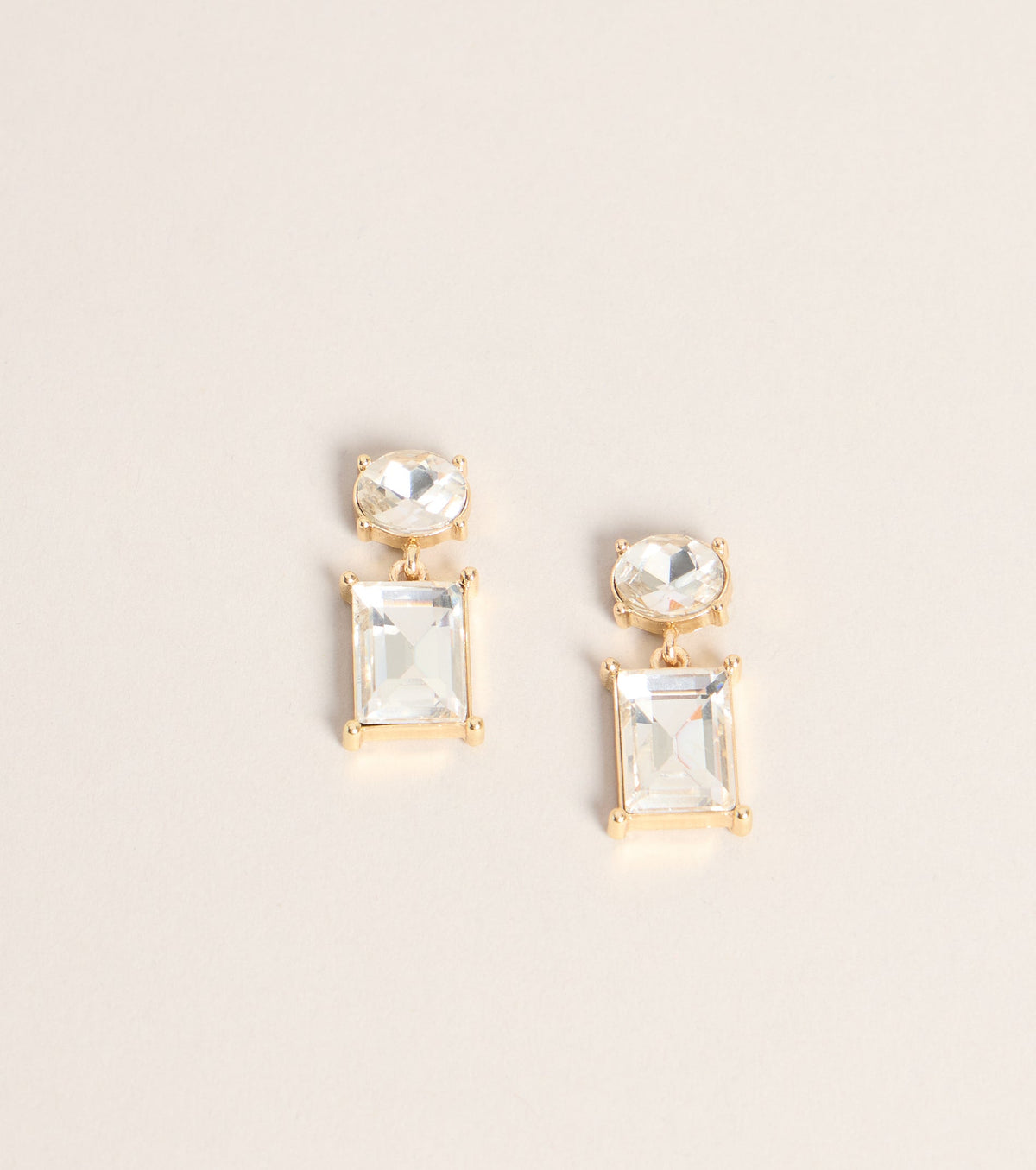 Polished Plans Rhinestone Drop Earrings