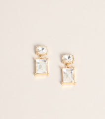 Polished Plans Rhinestone Drop Earrings