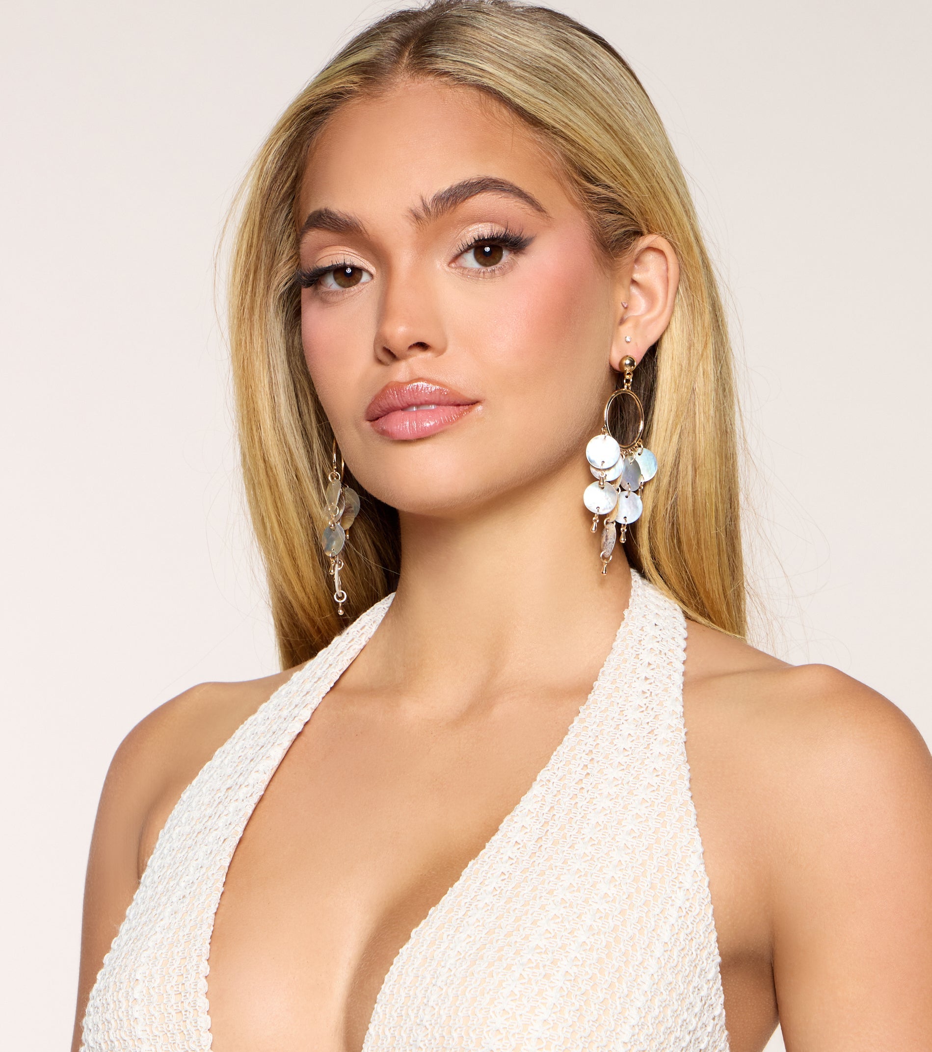 Sea You Soon Shell Hoop Earrings