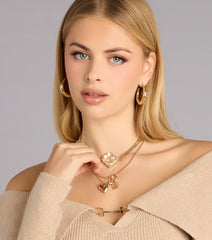 Charmed Hour Clover Watch Choker Necklace