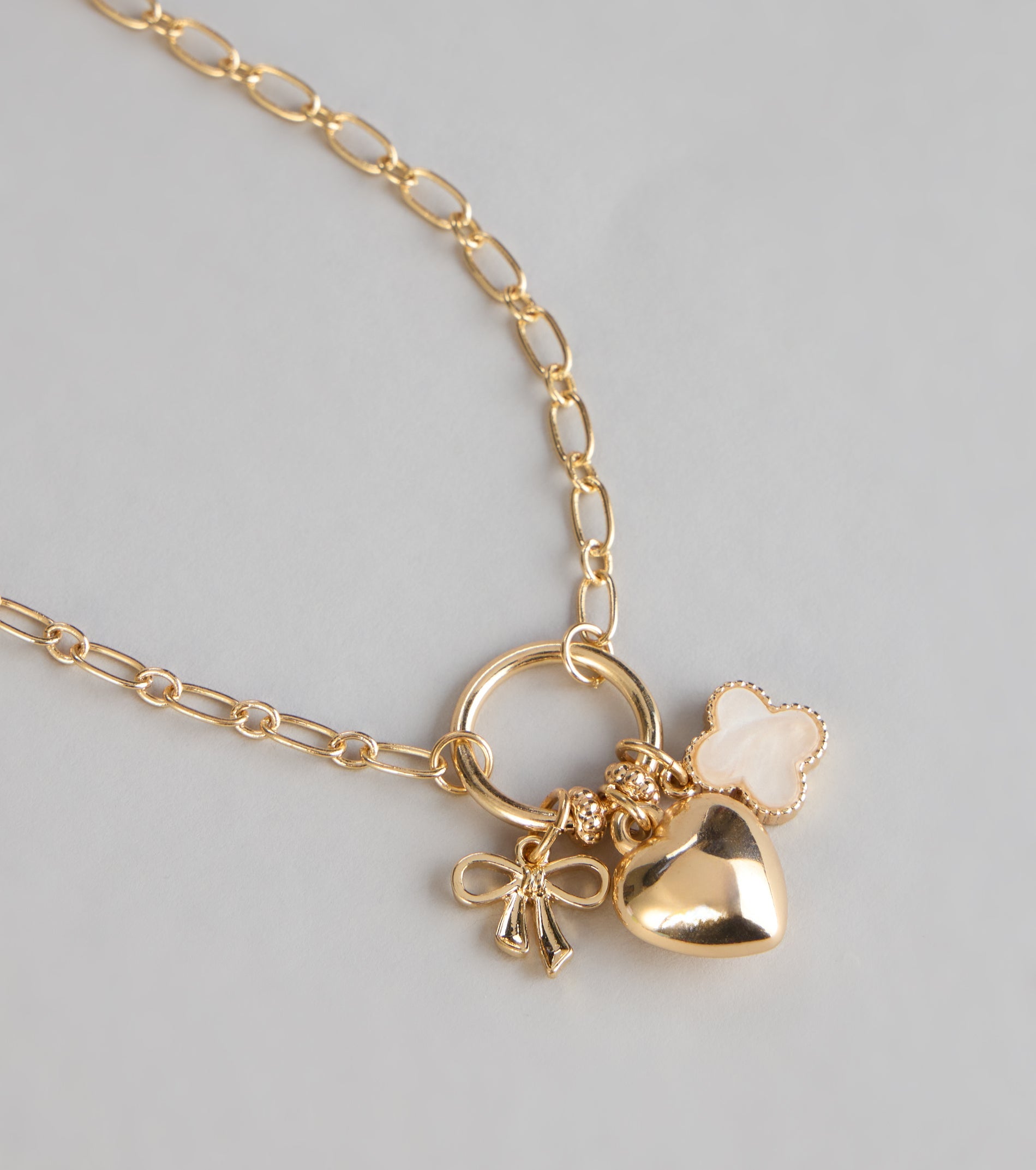 Locked In Heart Charm Necklace