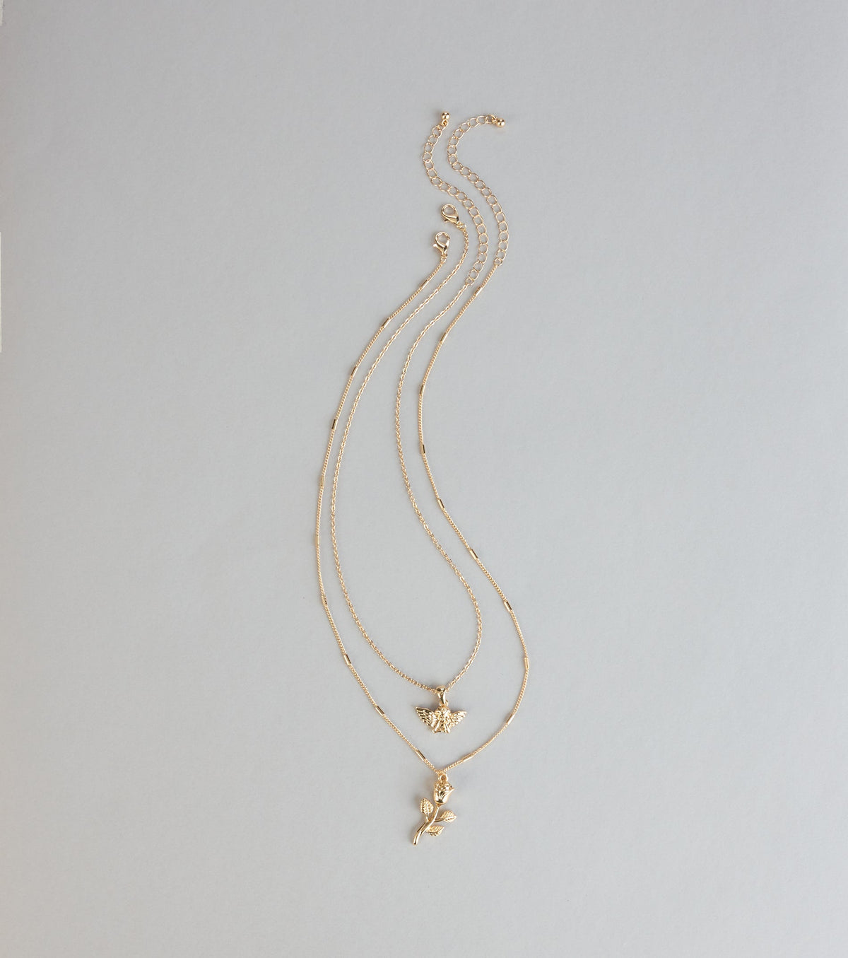 Heaven Sent Rose Charm Necklace