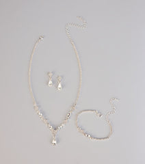 Drip in Glam Rhinestone Jewelry Set