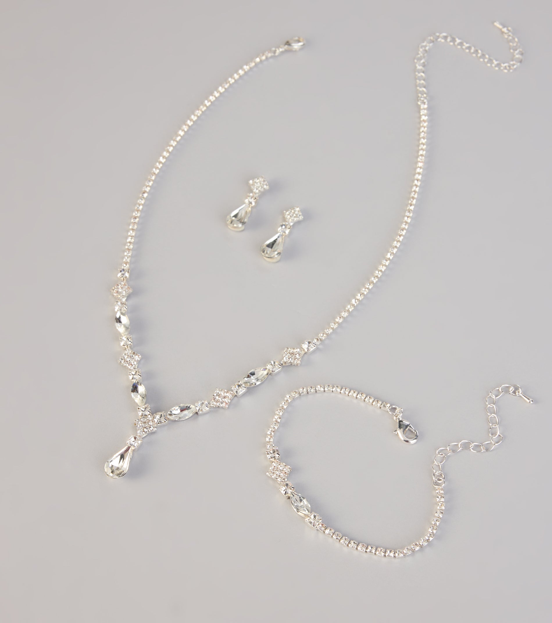 Drip in Glam Rhinestone Jewelry Set
