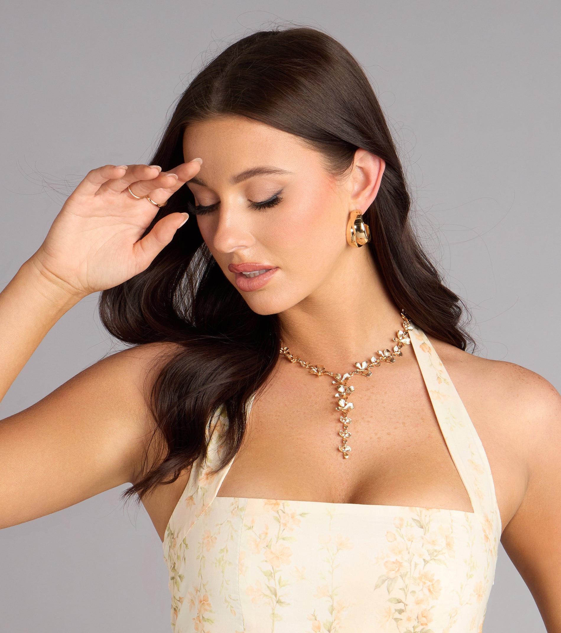 Bloom And Glow Lariat Necklace