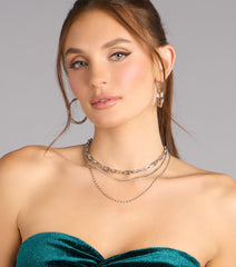 Stacked And Sparkle Necklace