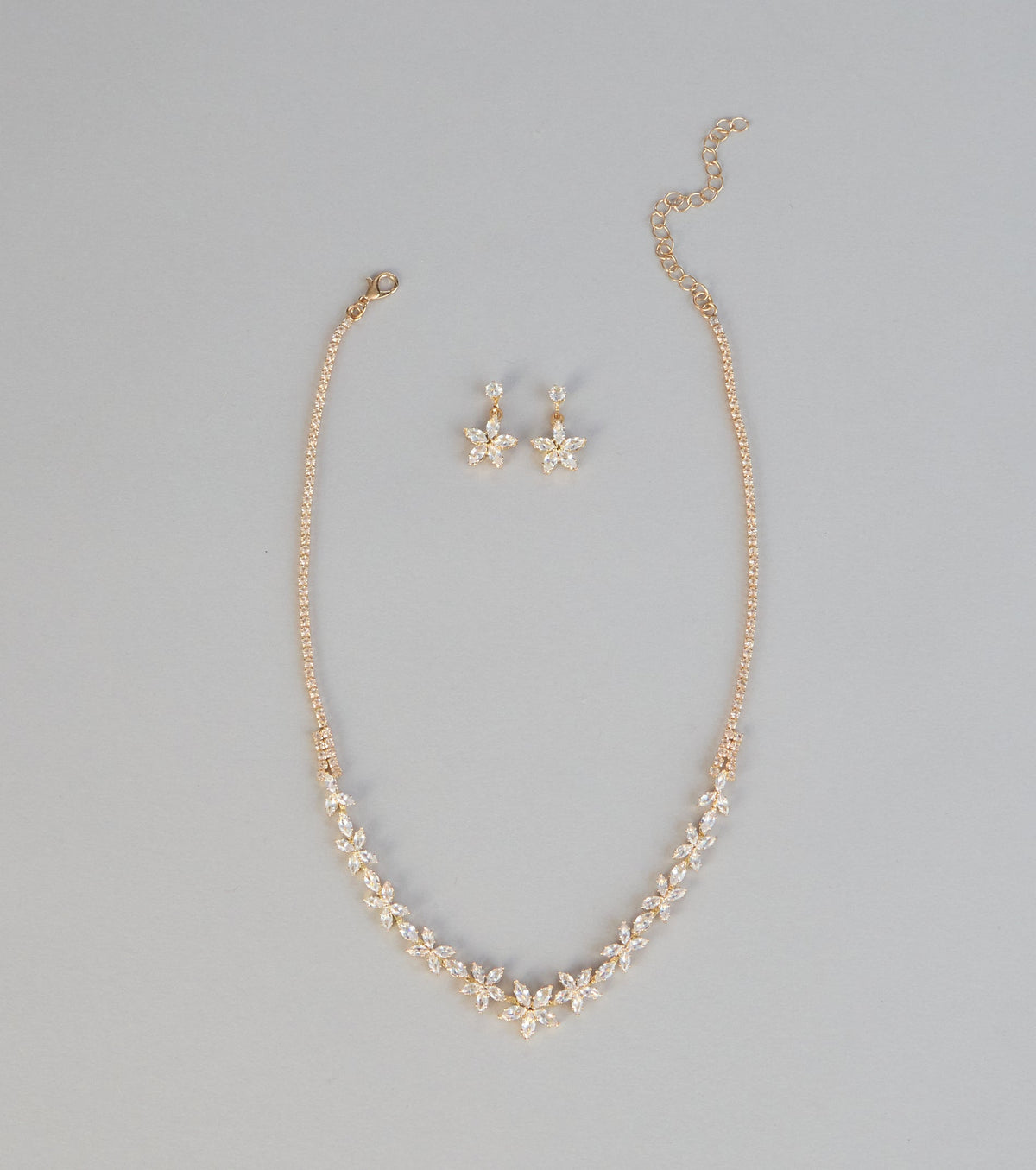 Blooming in Sparkle Floral Jewelry Set