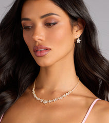 Blooming in Sparkle Floral Jewelry Set